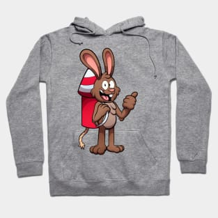 Rabbit With Firework Jetpack Hoodie